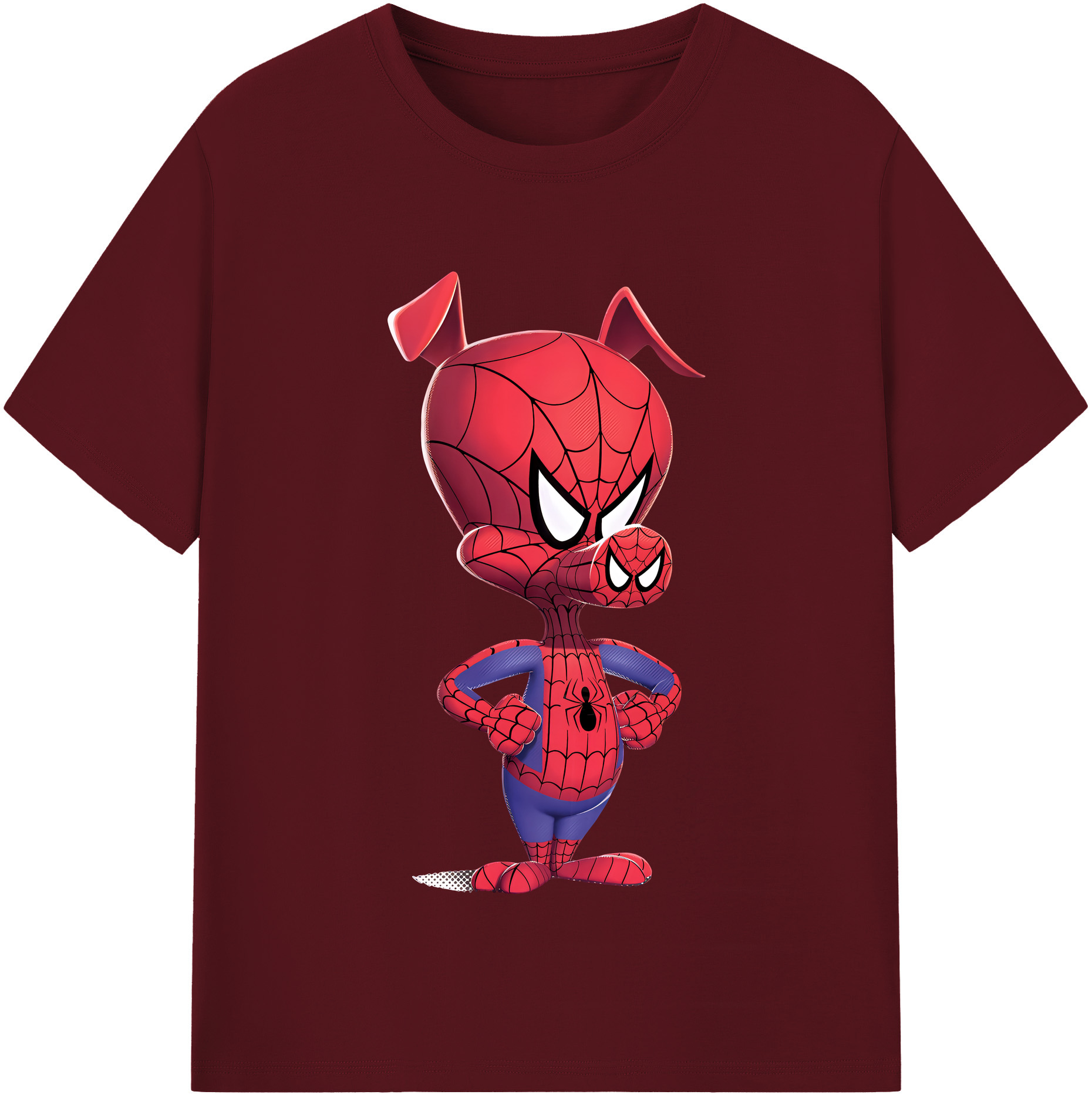 （画像用） Spider Man スパイダーマン 綿100％半袖Tシャツ（フロントプリント）